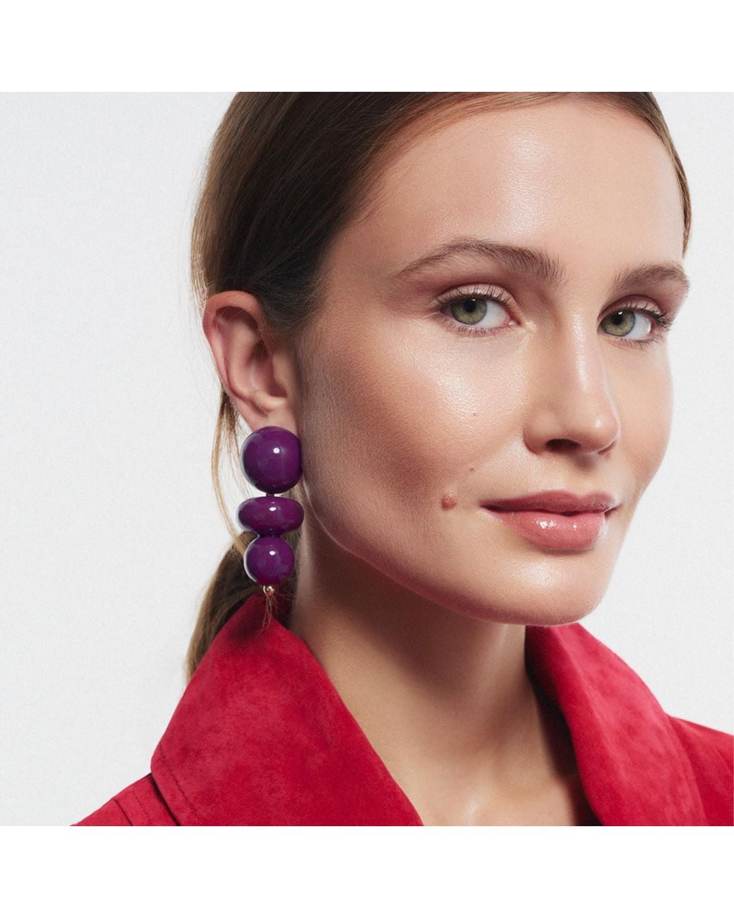 Saule Label Purple Nola Earrings