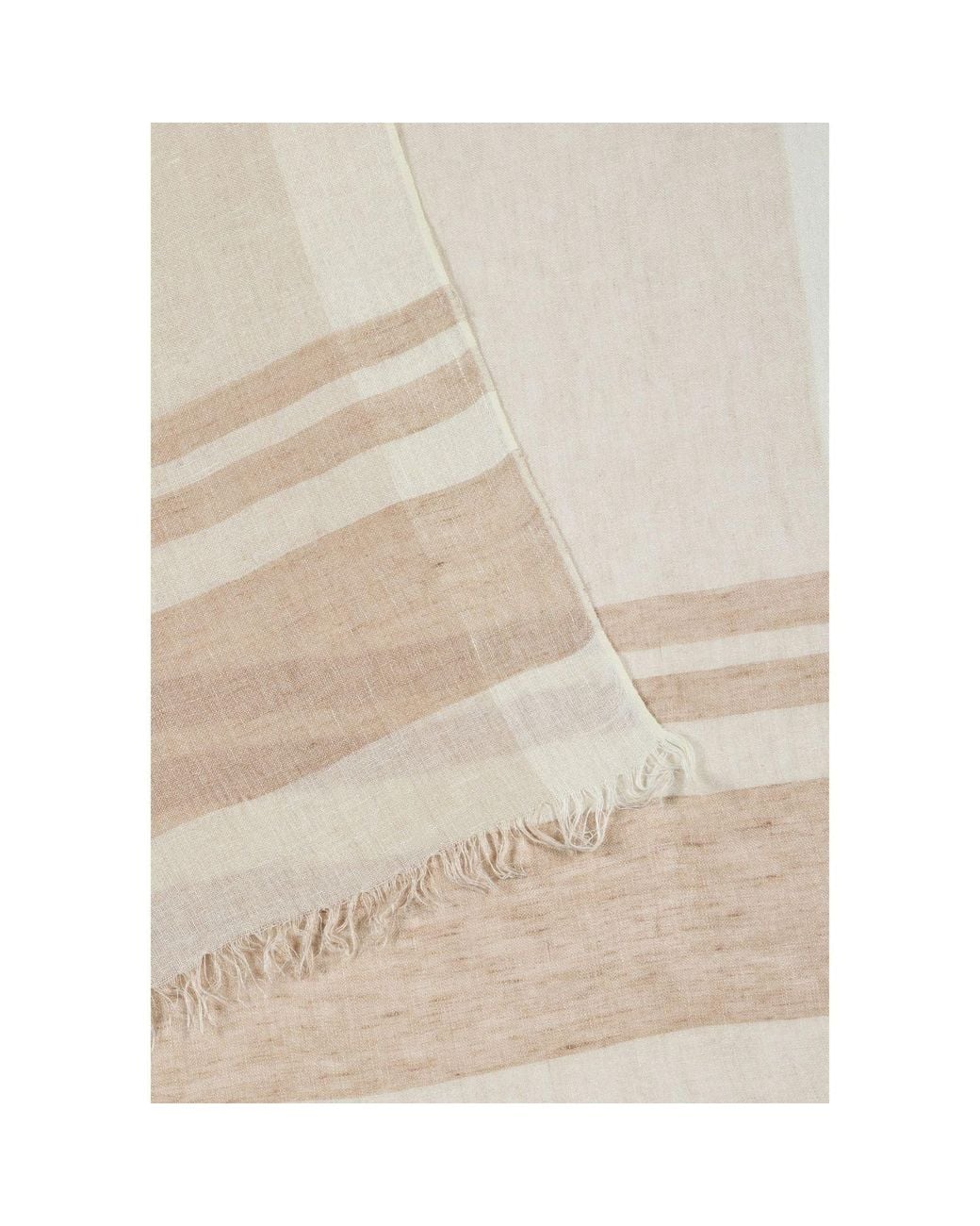 Heritagemoda Natural Neutrals Handwoven Linen Scarf