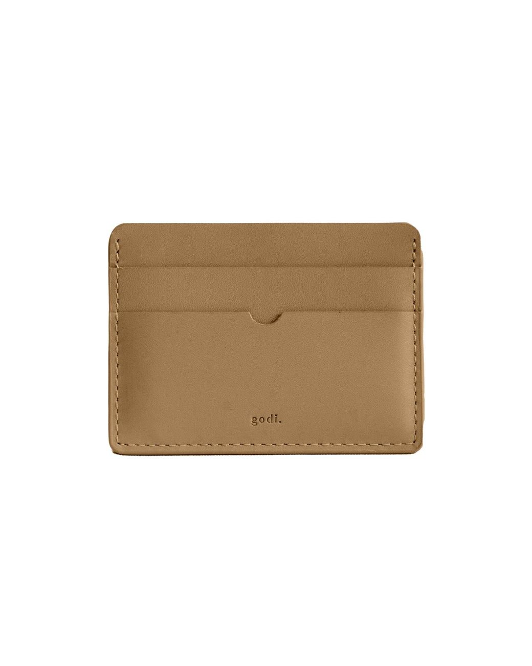 godi. Natural Neutrals Handmade Leather Card Case for men