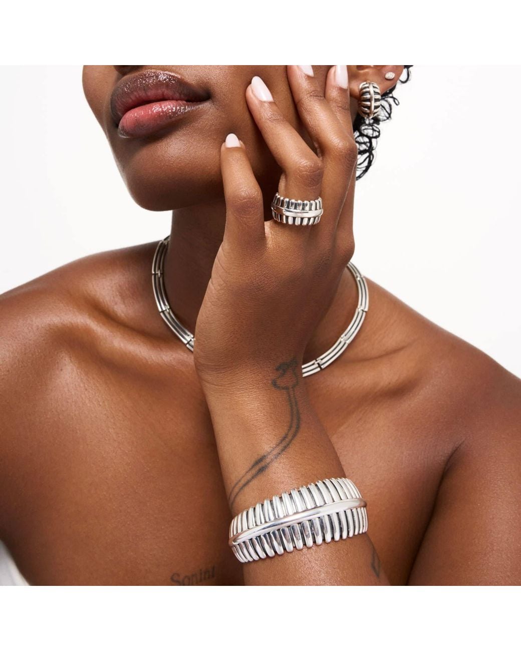 Stone Fruit White Barrel Cuff