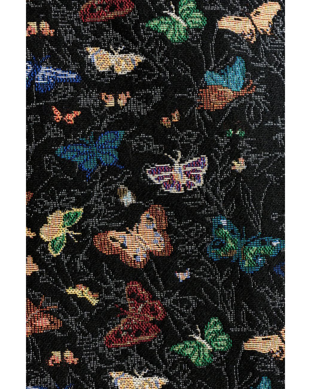 Louche Multicolor Dominica Butterfly Ball Jacquard Faux Fur Trimmed Waistcoat – Multicoloured