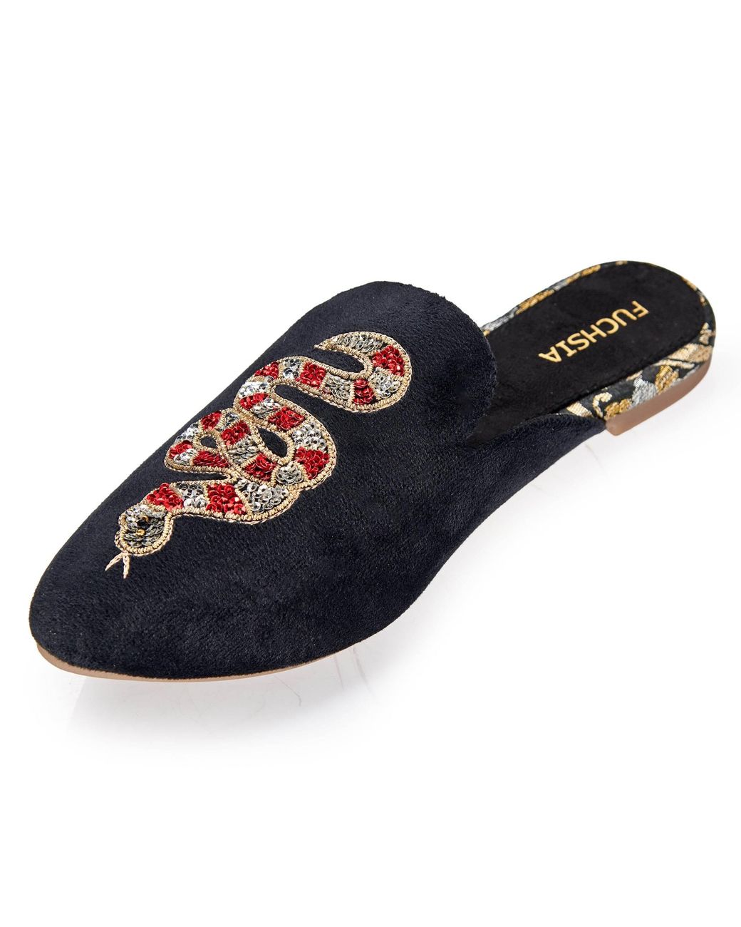 Fuchsia Shoes Blue Serpent