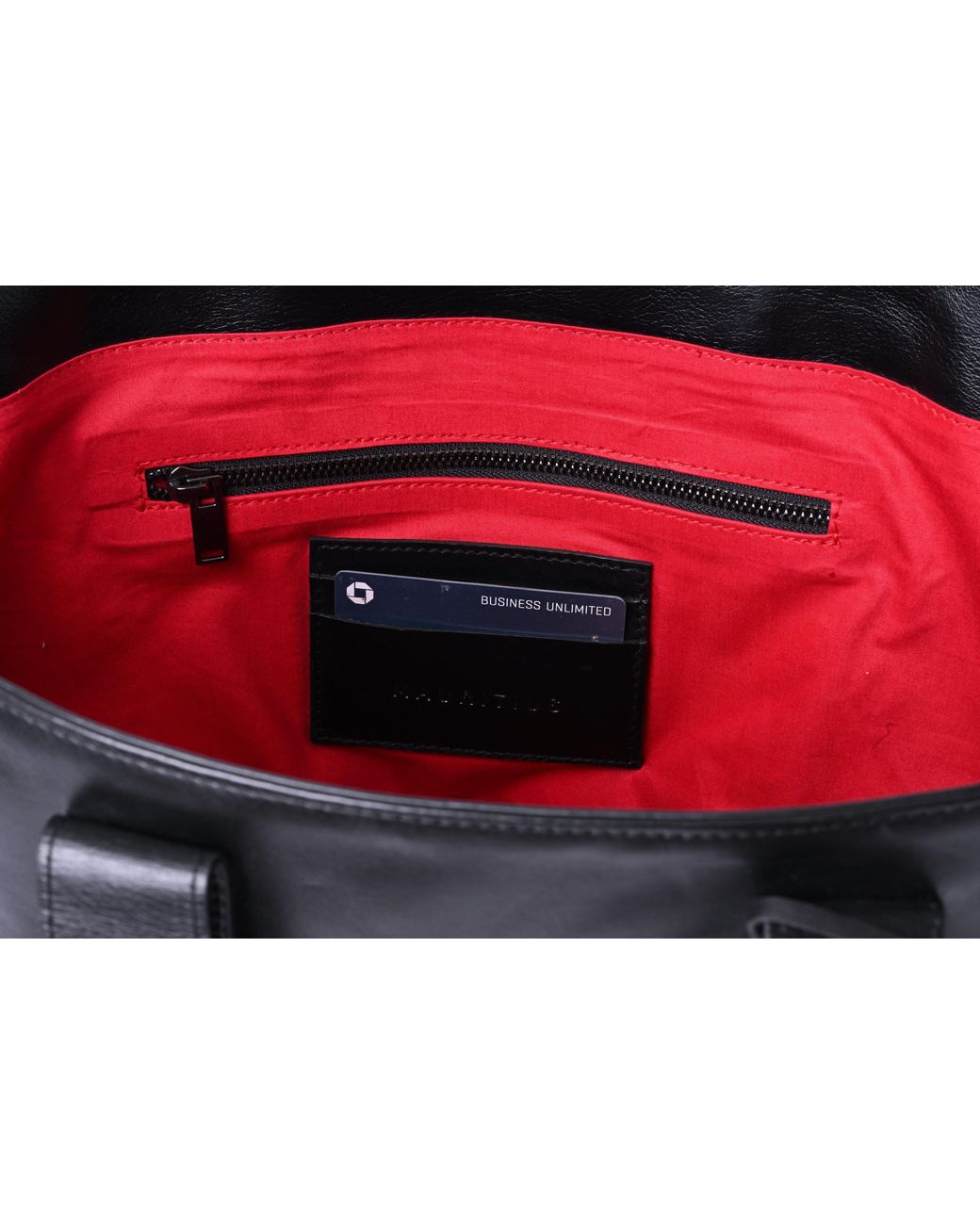 Mauritius Black Leather Bucket Tote Bag Alex