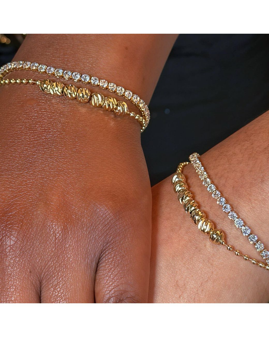 Freak Vault Metallic Aurelia Crystal Bead Bracelet