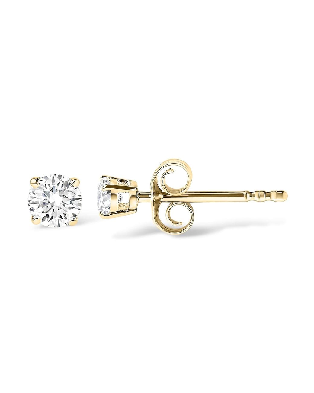 Haus of Brilliance Metallic 14K 1/2 Cttw Lab Grown Diamond Solitaire Stud Earrings