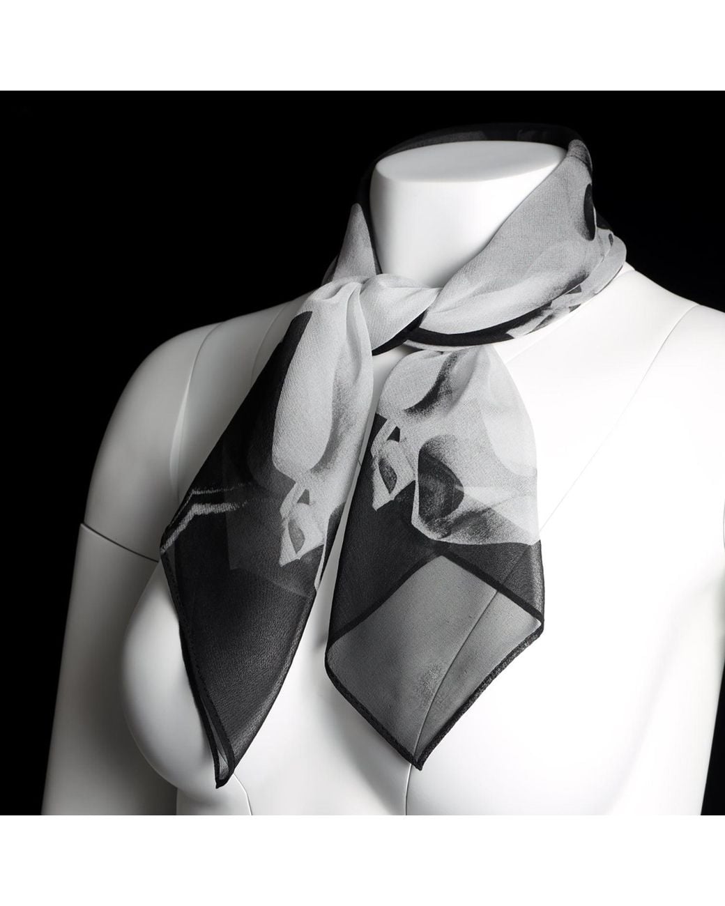 Babs Boutique NYC Metallic Silk Square Scarf