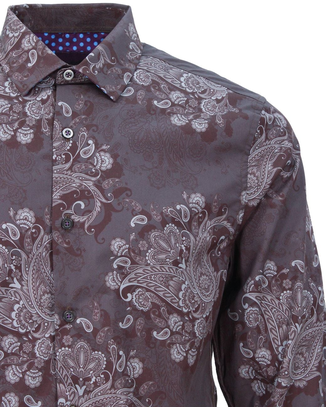 Lords of Harlech Blue Norman Random Paisley Shirt for men