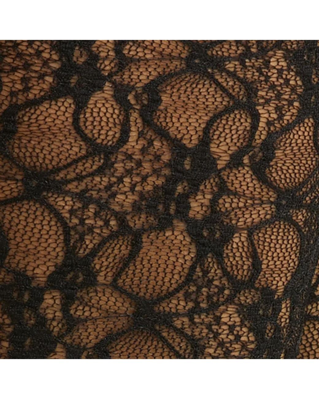 HIGH HEEL JUNGLE by KATHRYN EISMAN Black Lace Knee High Socks