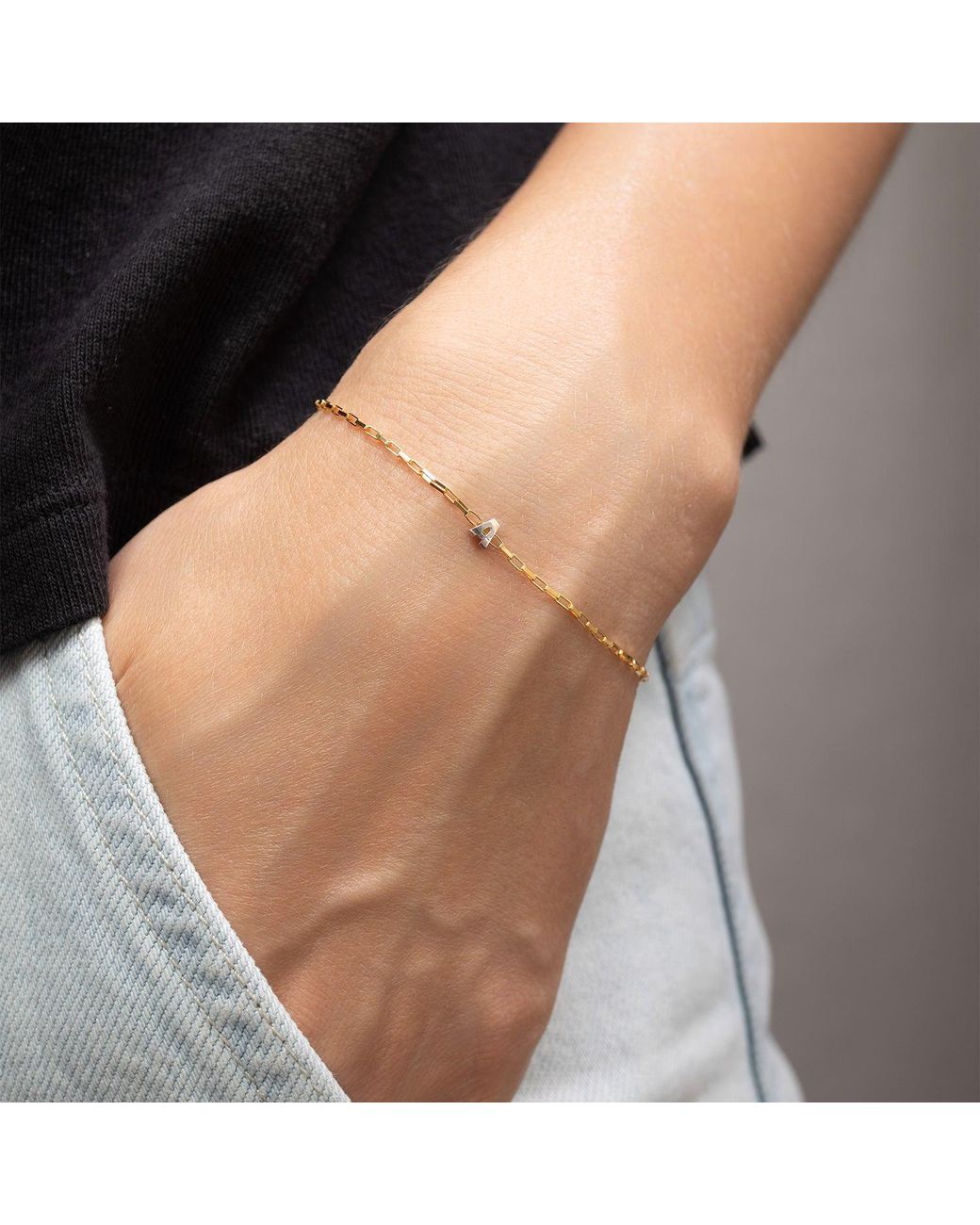 Kate Koel Metallic Initial Bracelet