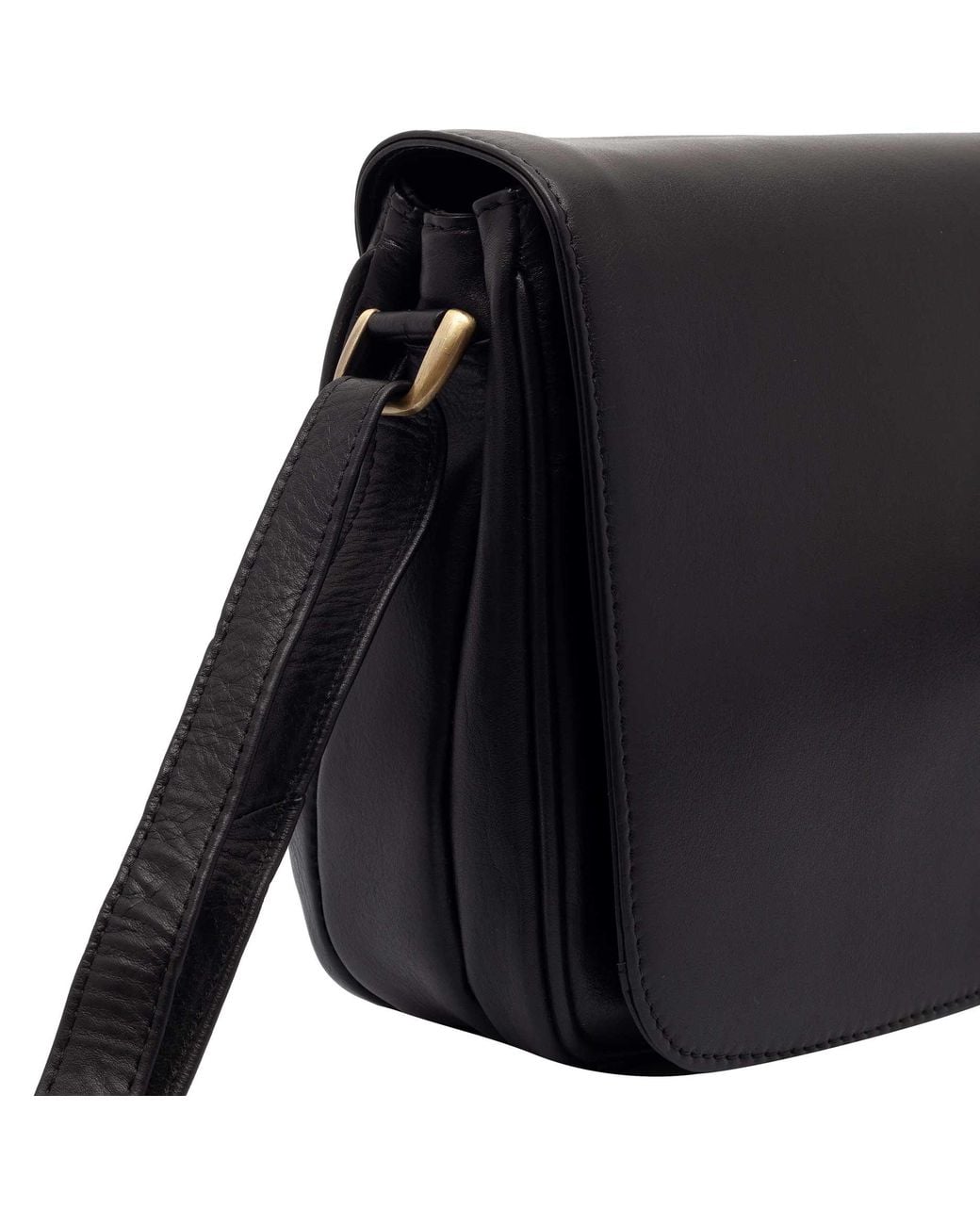 Lloyd Baker Gray Nahan Flap-Over Leather Crossbody Bag