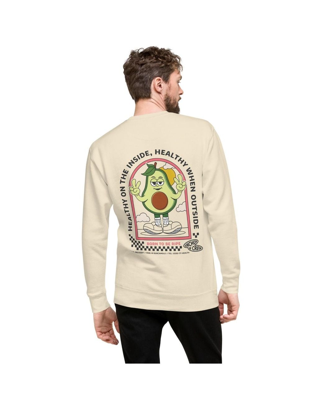 Anchor and Crew Neutrals Natural Ripe Avocado Dial-A-Local Organic Cotton Sweatshirt for men