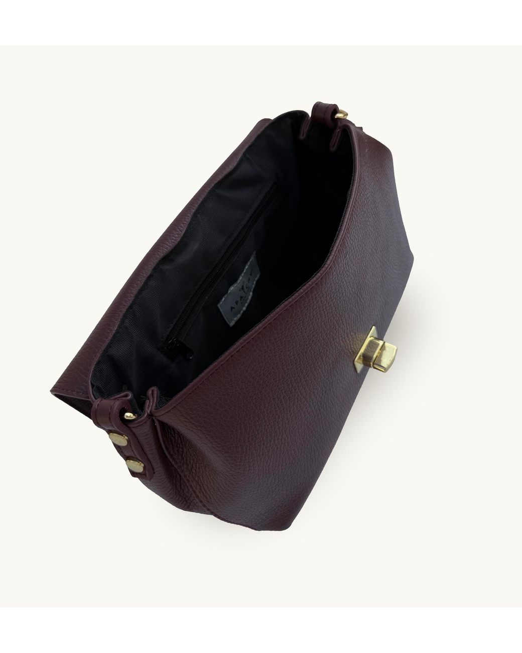Apatchy London Purple The Maisie Maxi Port Leather Bag