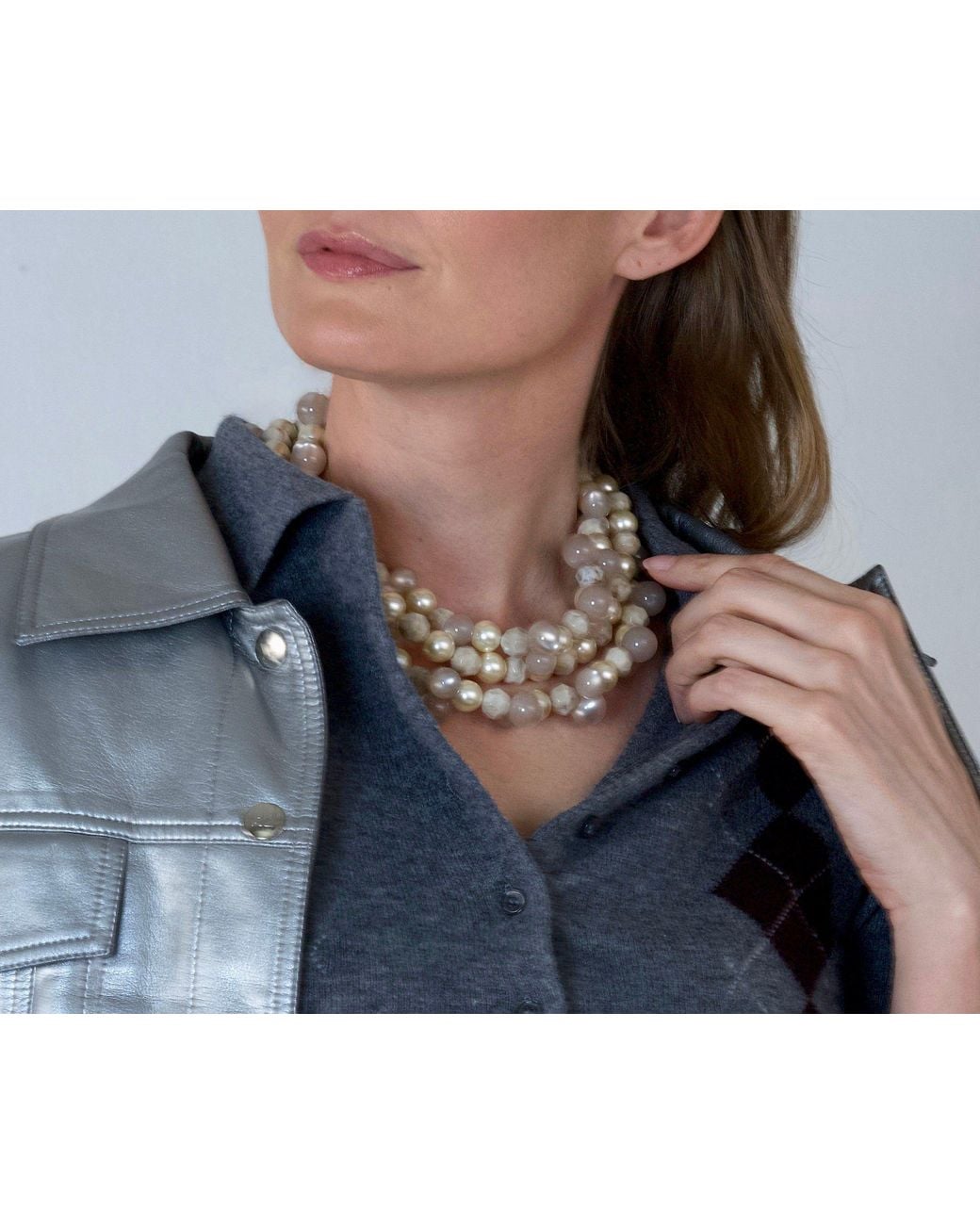 Fairchild Baldwin Metallic Neutrals Gisella Champagne Necklace