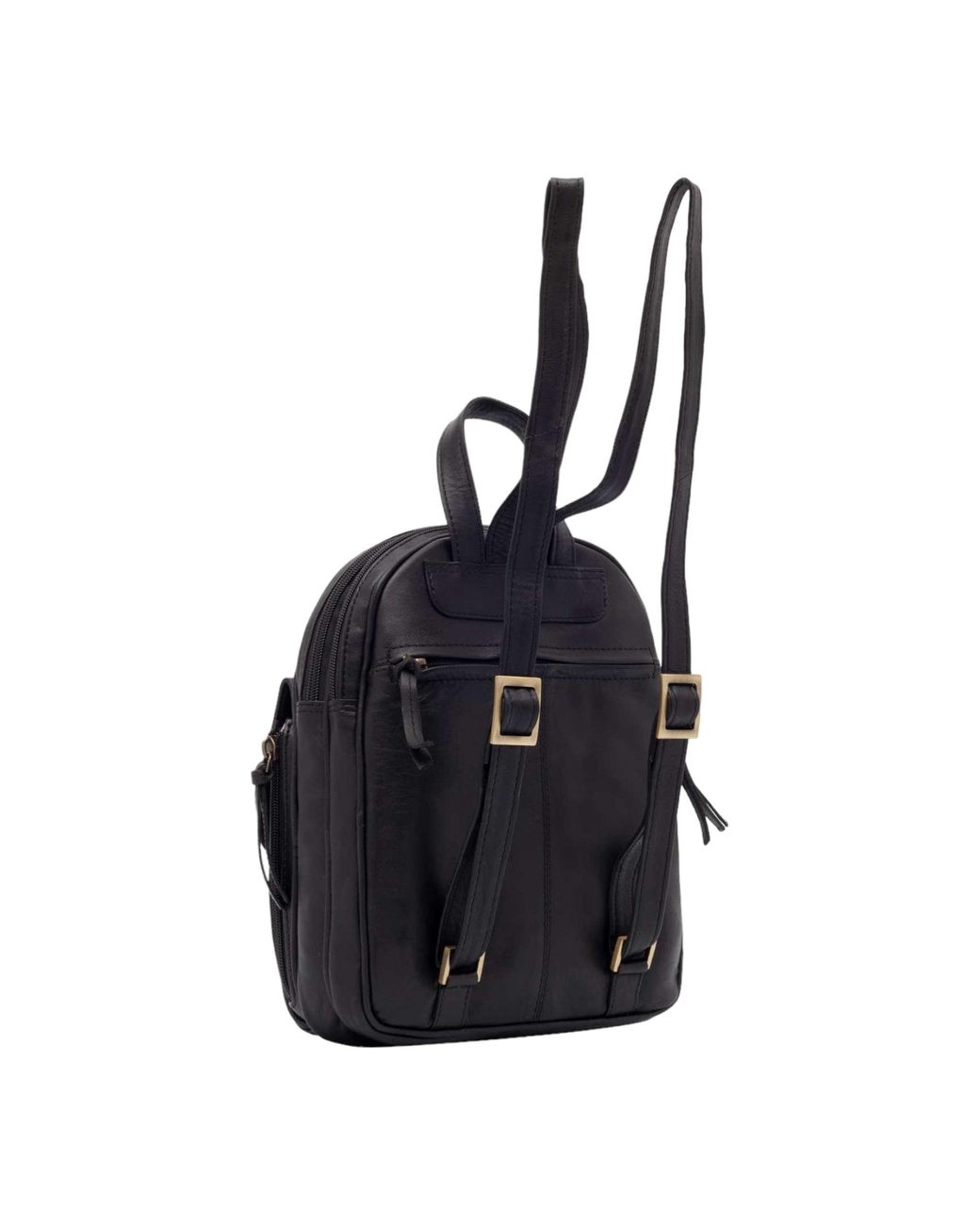 Lloyd Baker Black Sikkim Leather Backpack