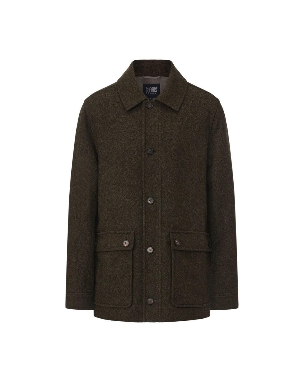 Guards London Green Kyle Wool Tweed Heritage Carcoat for men