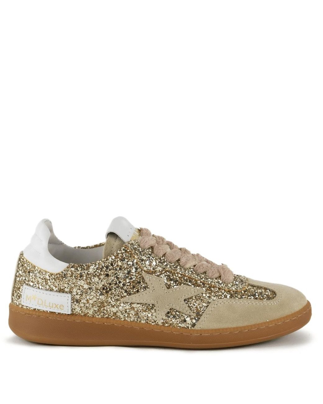 Keith Scarrott Shoes Bitetto Glitter Trainer in Brown | Lyst