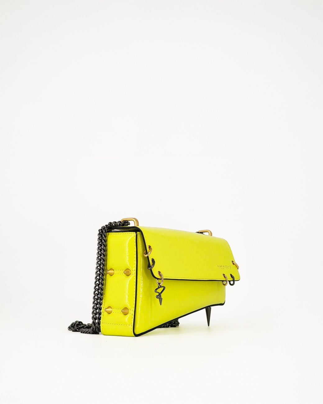 Pimpinicchio New York Yellow Asymmetrical Chain Bag