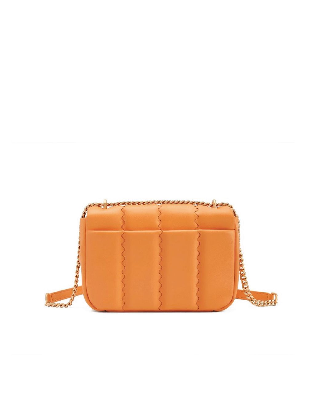 Orange Cube Orange Square Stitch Flap Bag