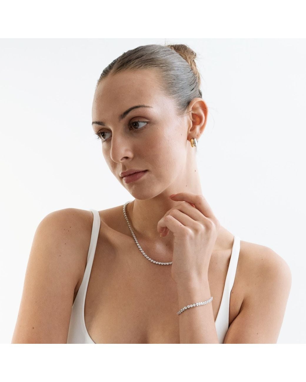 Miss Cecilia Metallic And Double Tone Small Hoops