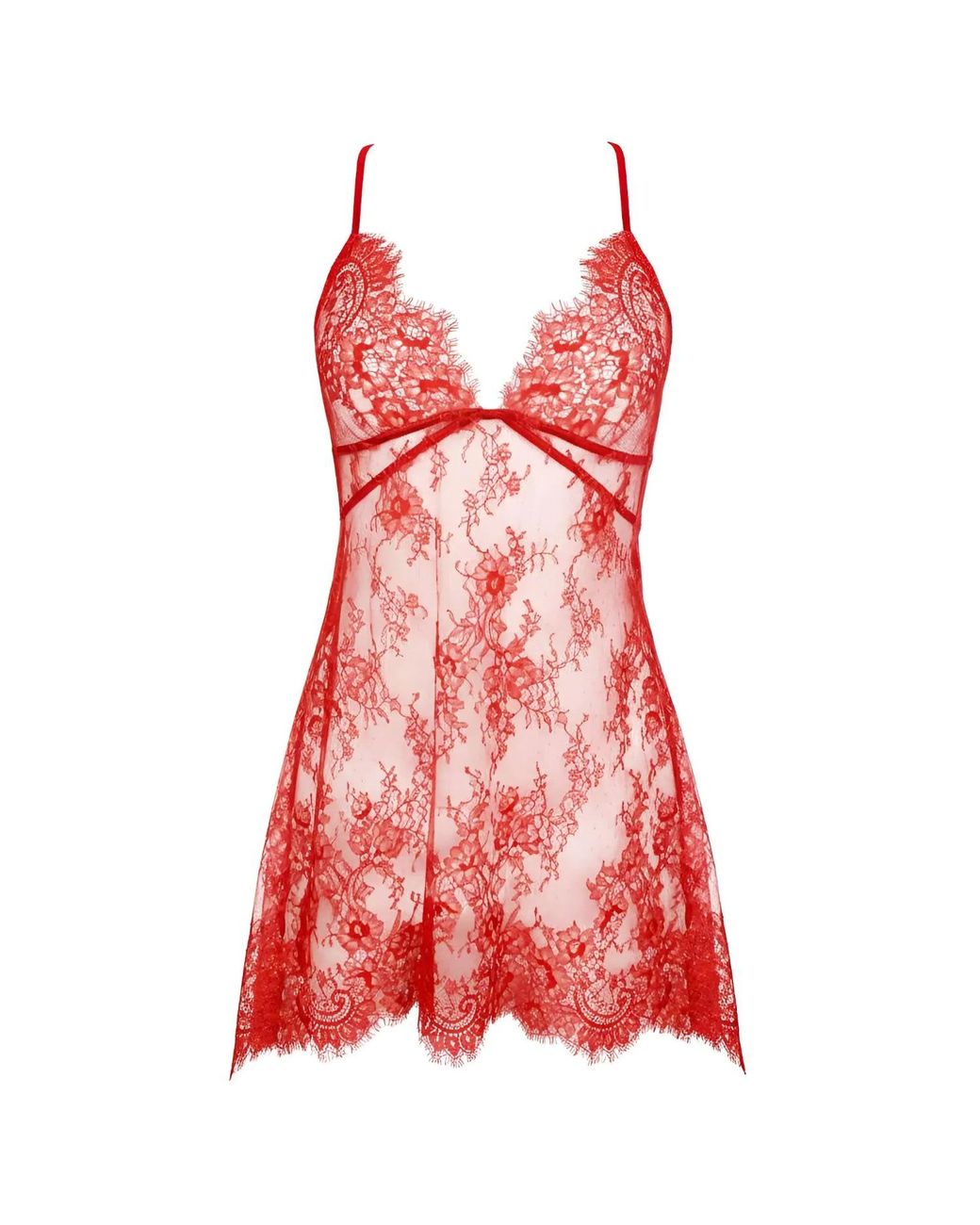 MONIQUE MORIN LINGERIE Red Moonstruck Chemise Fire
