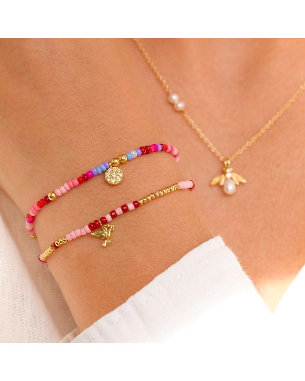 With Love Darling Red Life Force Pearl Bracelet