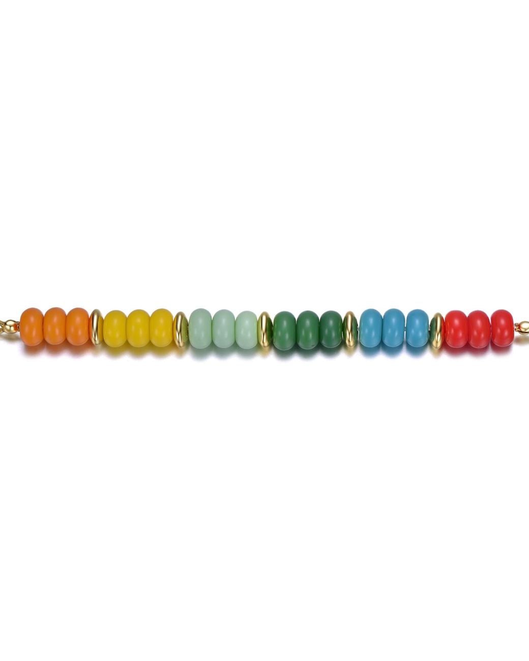 Genevive Jewelry Blue Rachel Glauber Plated Bracelet With Multi Colored Stone Beads For Kids