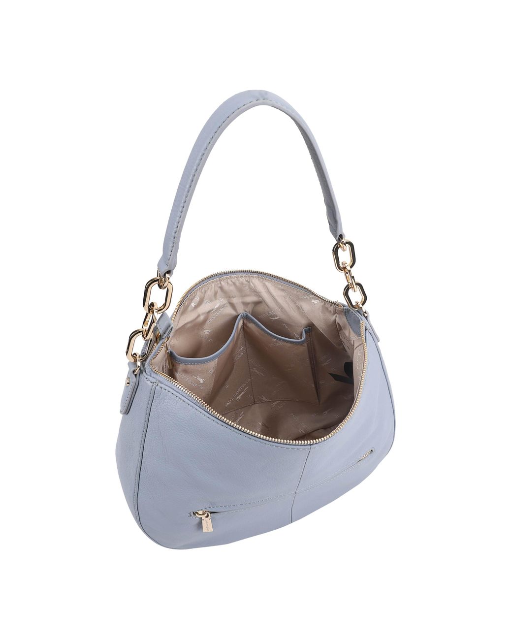 Paul Costelloe Blue Bisbee Leather Shoulder Bag