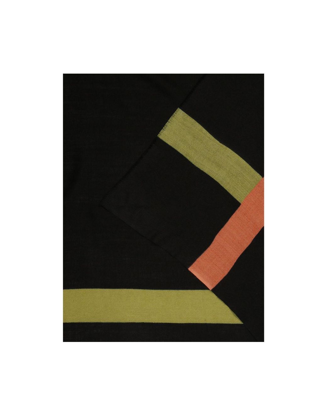 Heritagemoda Black Neutrals Handpainted Cashmere Wool Silk Scarf
