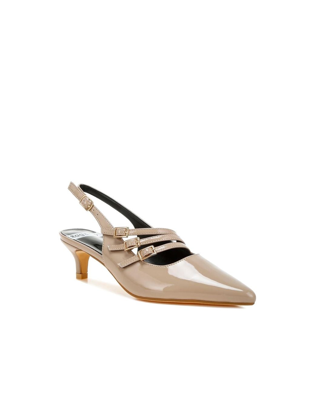 Rag & Co Multicolor Neutrals Kanebei Taupe Triple Strap Slingback Sandals By Rag & Co