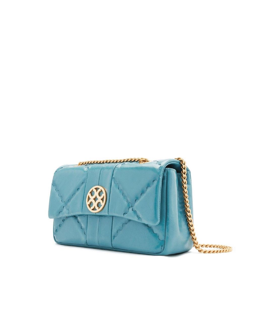 Orange Cube Blue Mosaic Diamond Chain Bag