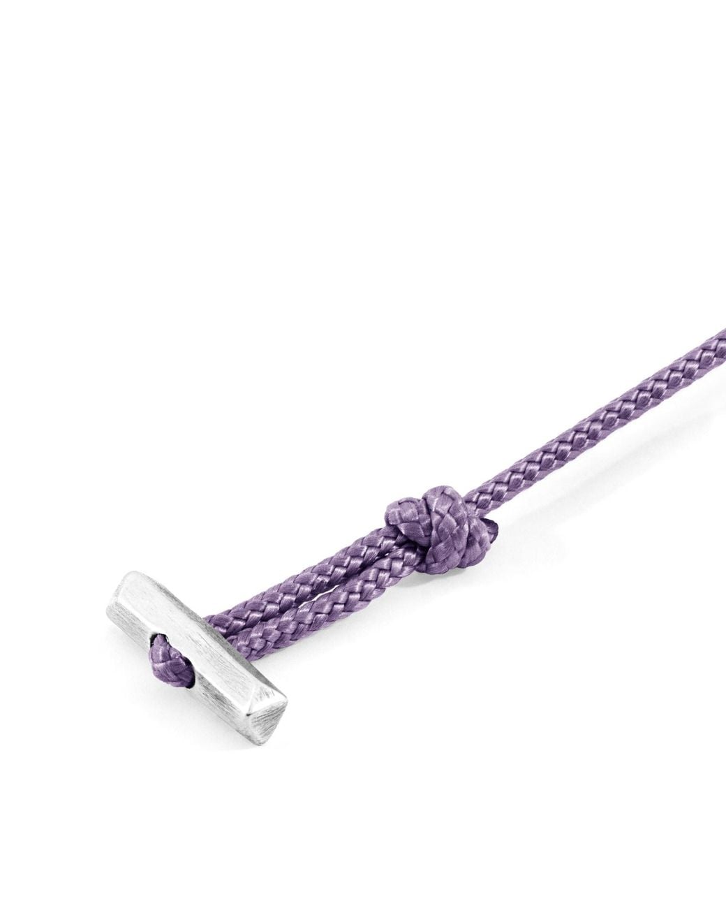 Anchor and Crew Purple Lilac Oxford & Rope Bracelet