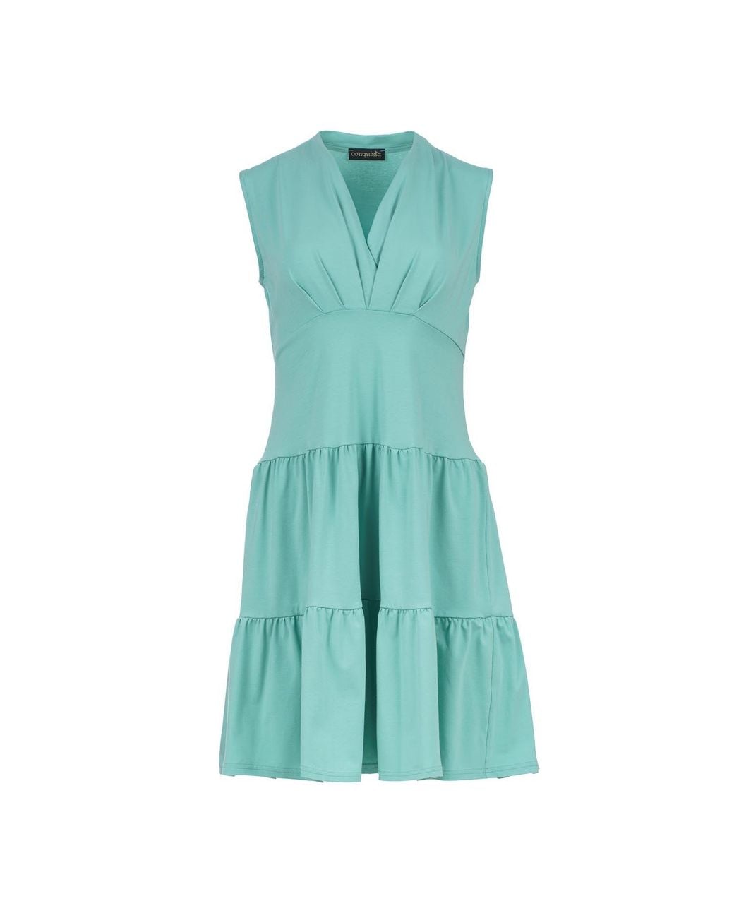 Conquista Green Sleeveless Jade Cotton Jersey Dress