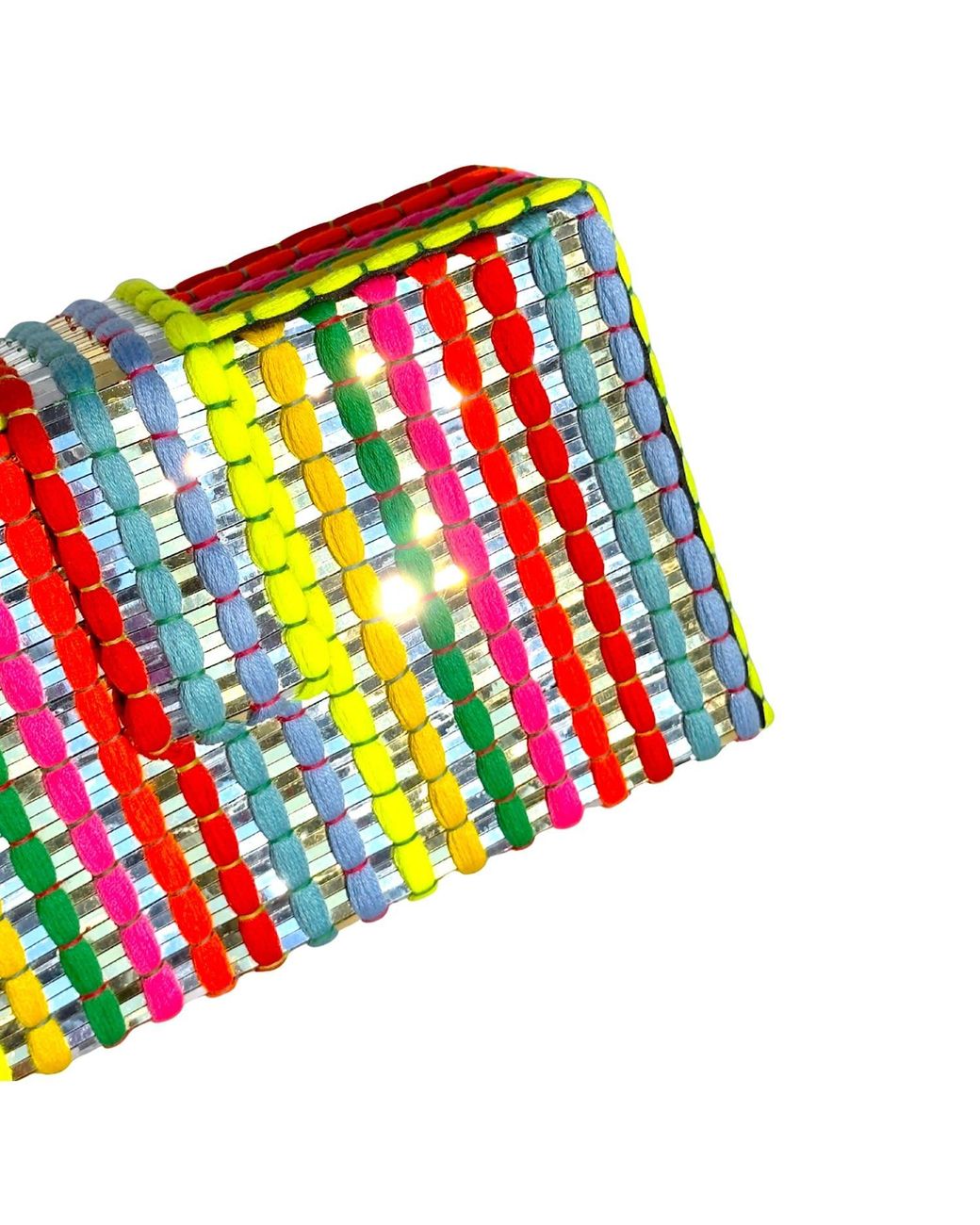 Simitri White Skittles Dori Clutch