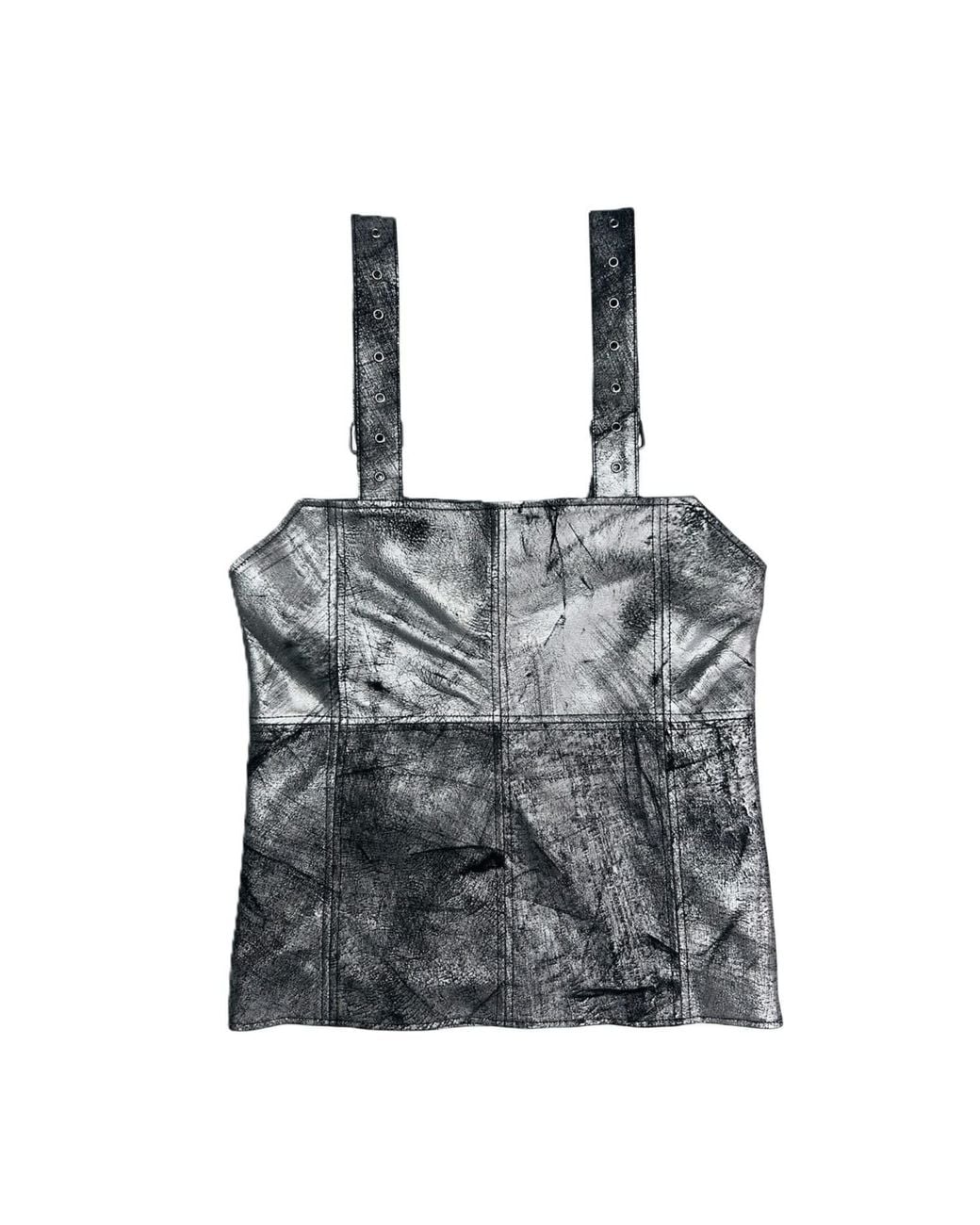 Zasta Studio Gray Sentinel Leather Vest