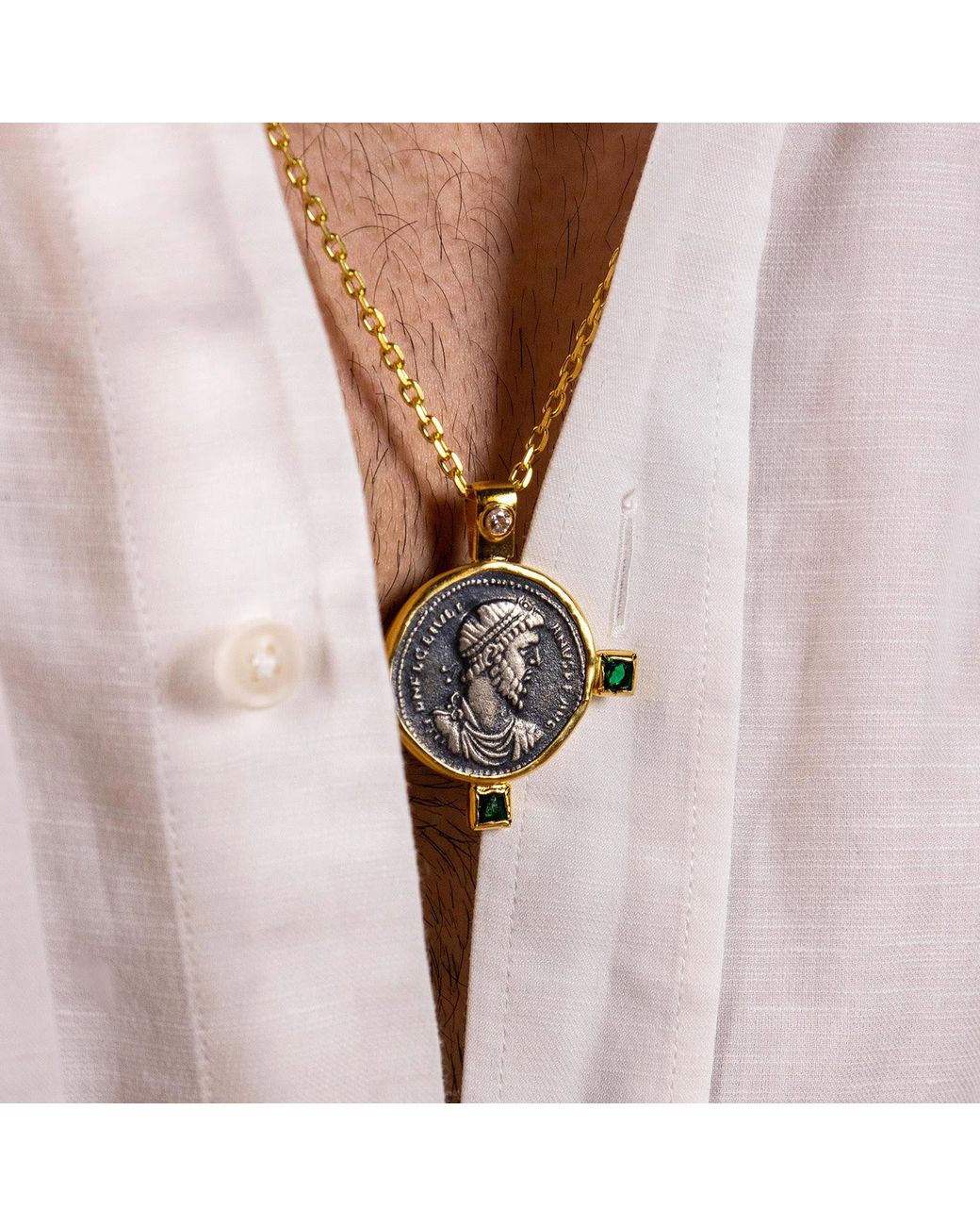 Ece London Metallic The Julian I I Coin Necklace