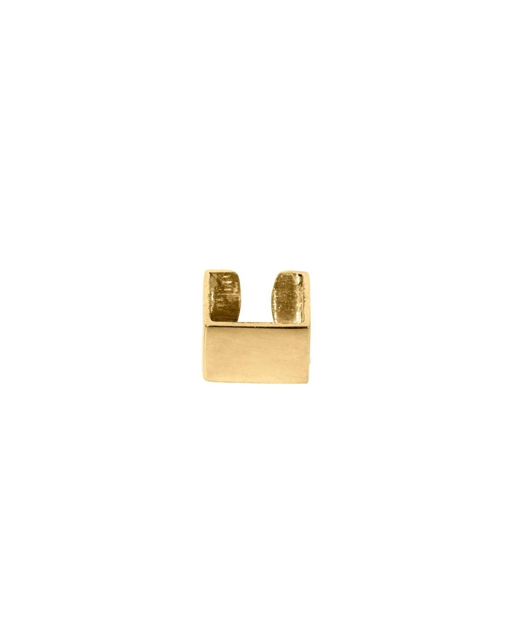 Edge Only Metallic Square Ear Cuff 18Ct Vermeil