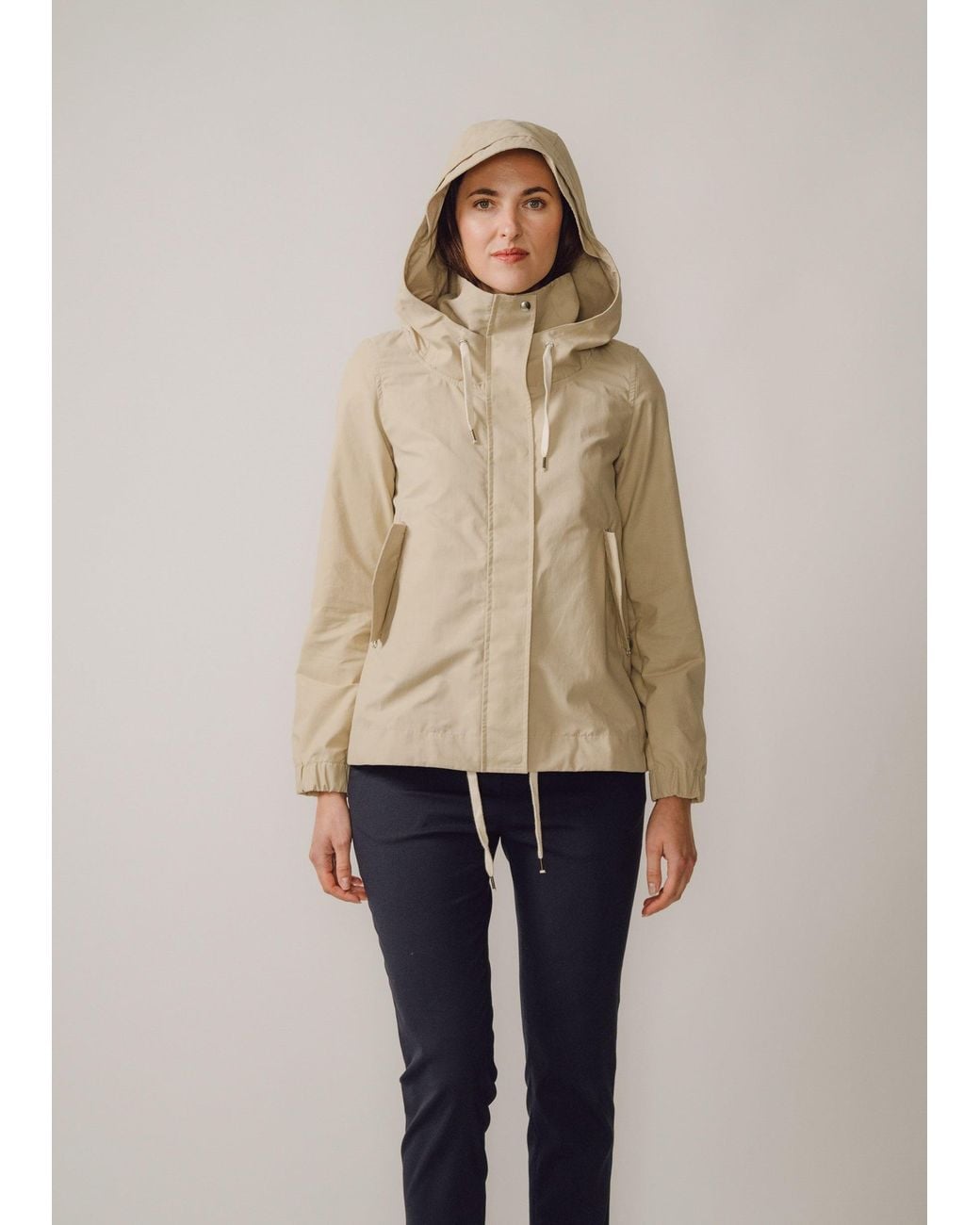 BEIRA Green Neutrals Luisa Water-Repellent A-Line Jacket