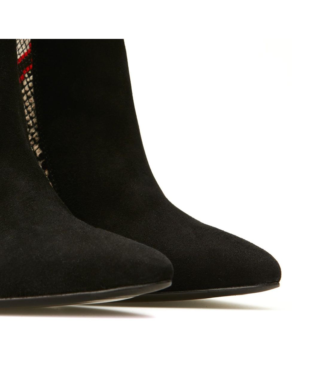 Rosamund Muir London Black Pietra Suede & Boa Snake Print Ankle Boots