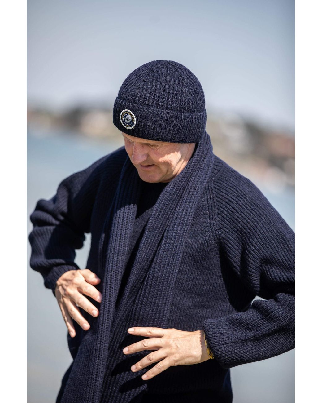 Arthur Beale Blue Golden Globe Race Fisherman Jumper for men