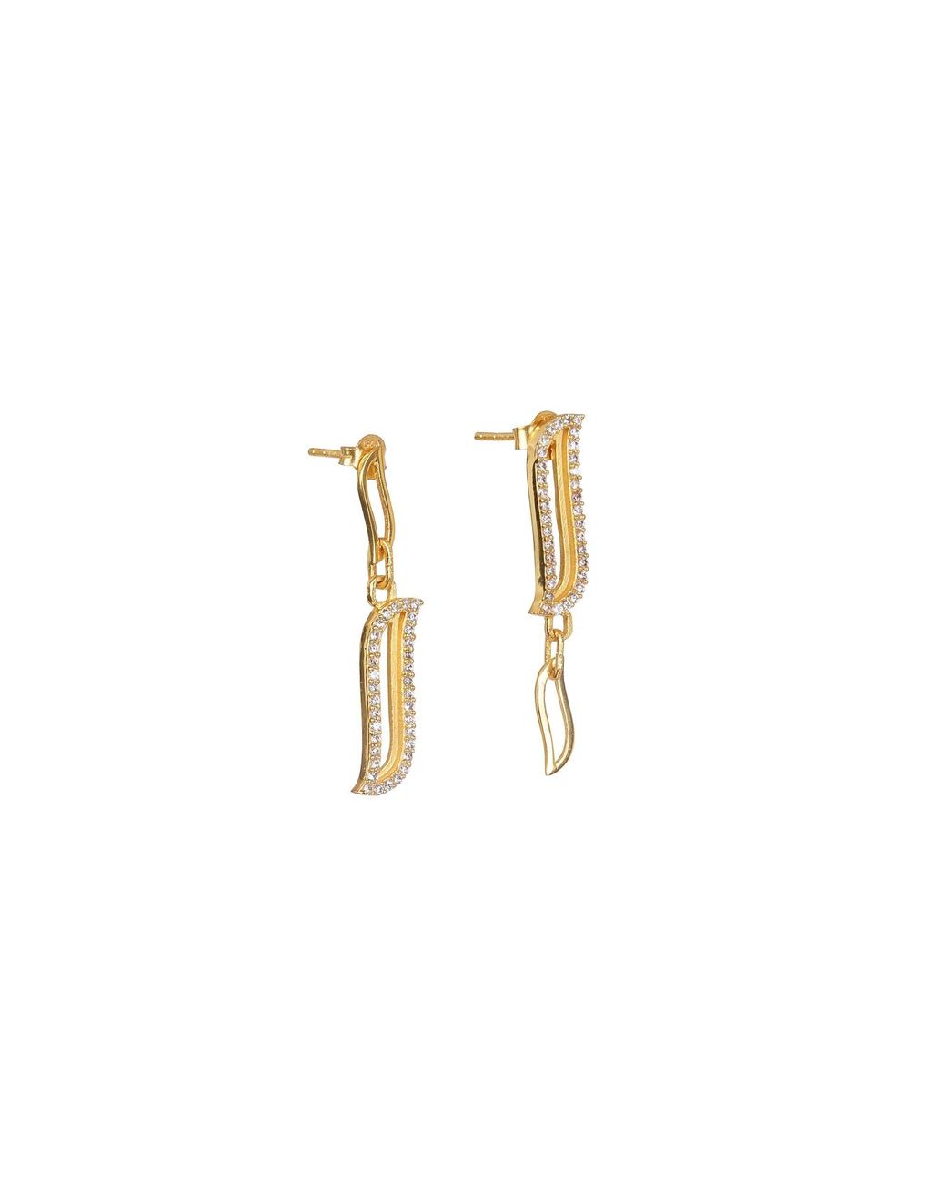 Lila Rasa Metallic Asymmetric Earrings