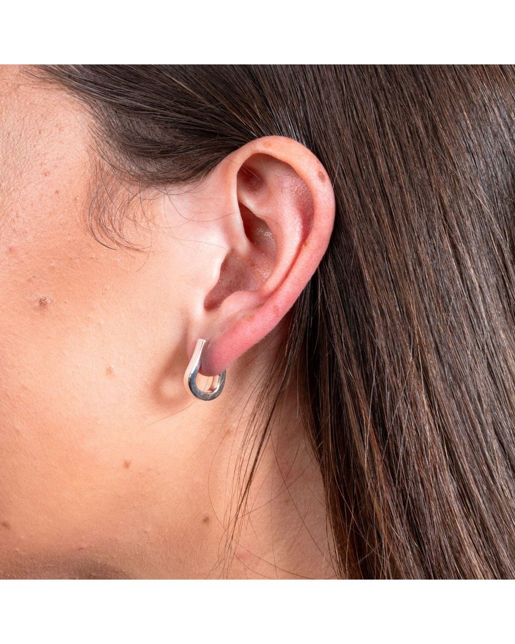 Lucy Quartermaine Metallic Solid Sterling Petal Hoops Small