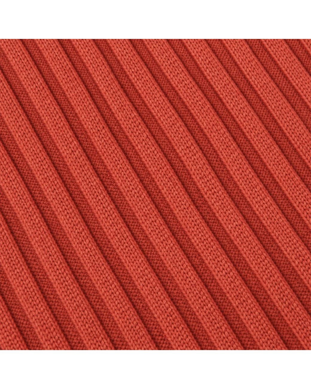 SEREN LONDON Red Ribbed Wool Scarf