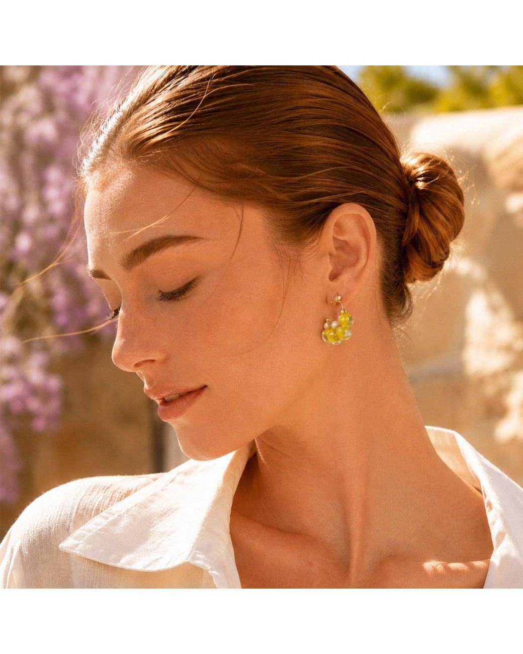 Malolo Jewelry Yellow Sea Foam Earrings Mini Lemon