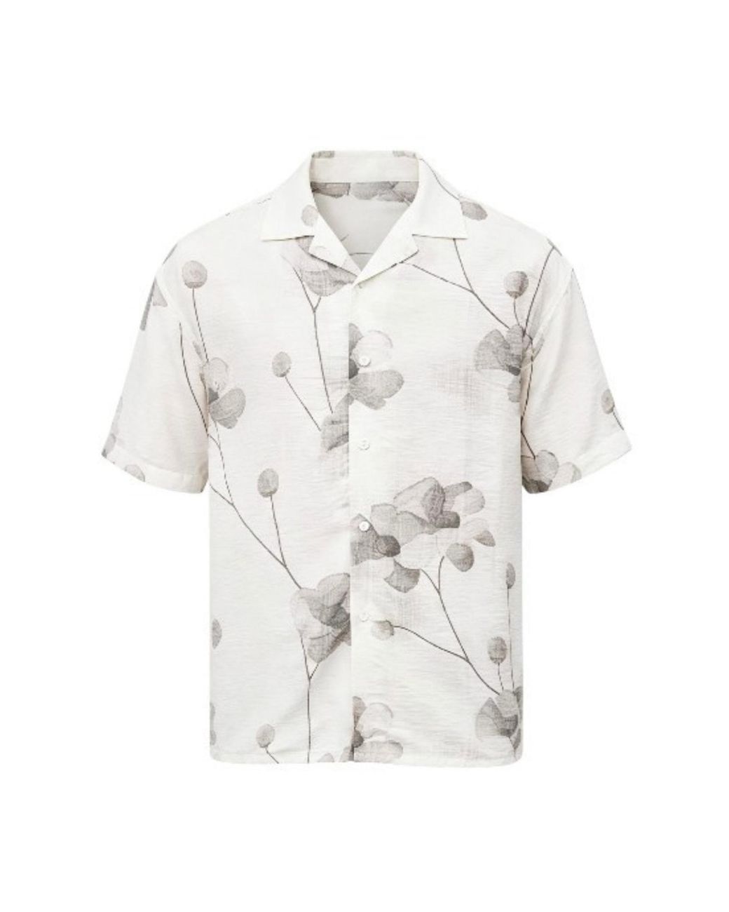 Vayla White Lightweight Short Sleeve Printed Shirt for men