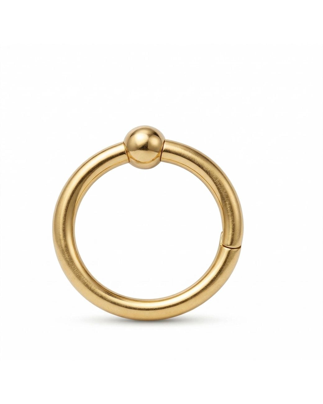 Zahav Jewelry Metallic 10K Solid Clicker Hoop