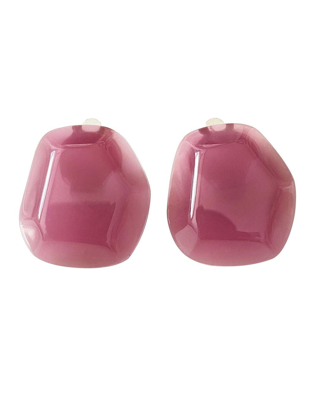 Smilla Brav Pink Clip-On Earrings Berry Pop