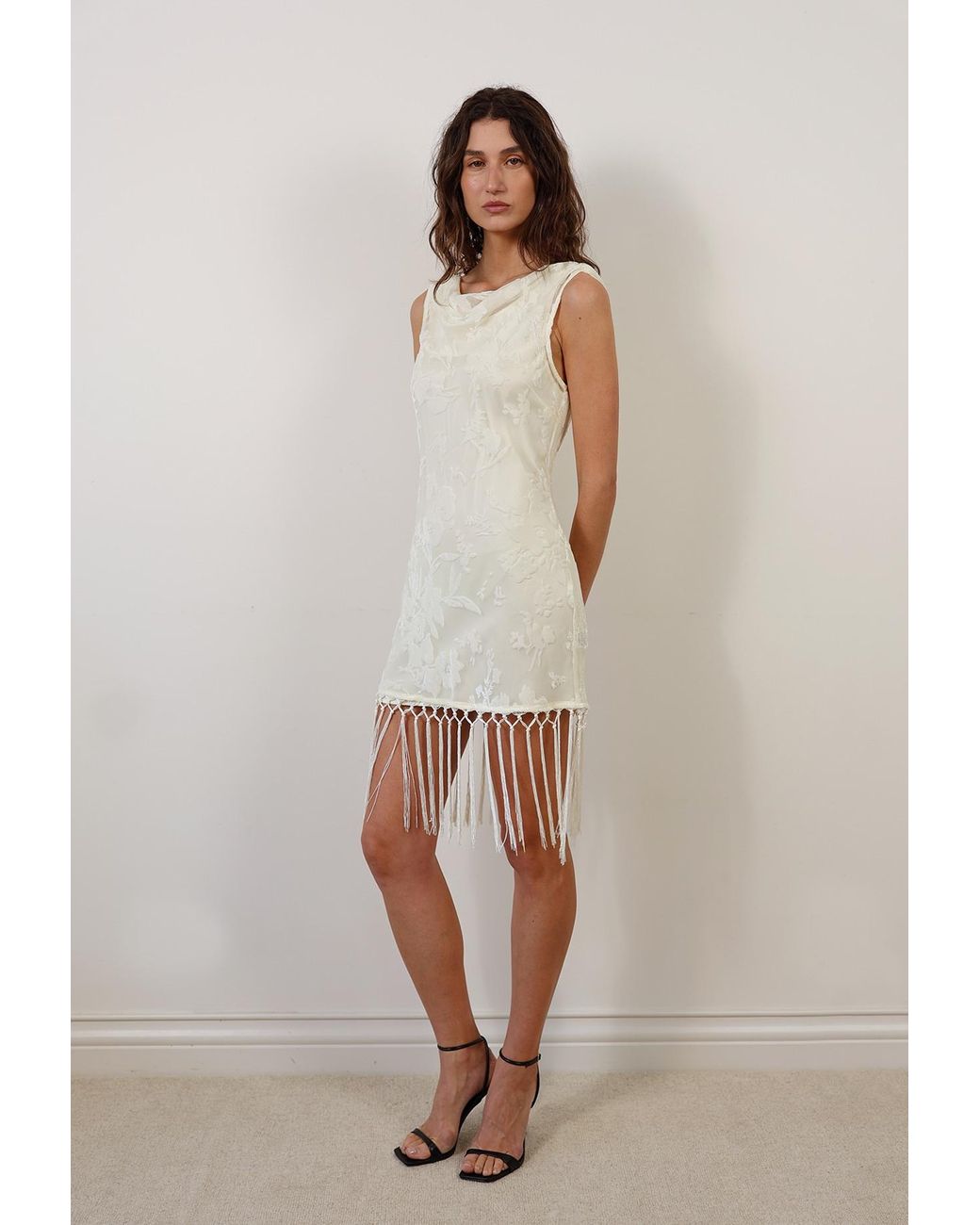 Tohen White Neutrals Astley Mini Dress