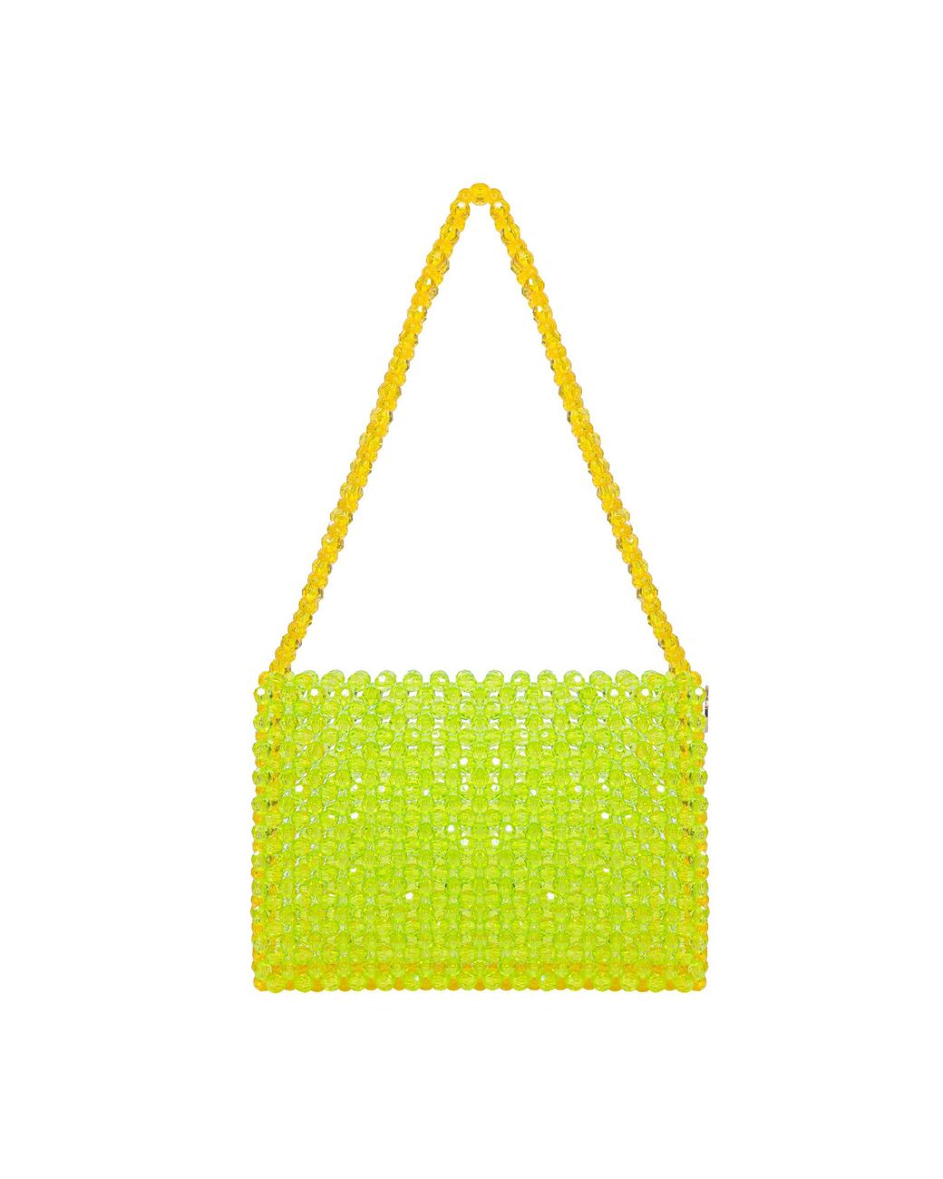 Tillie Beads Yellow Color Pop Beaded Shoulder Bag
