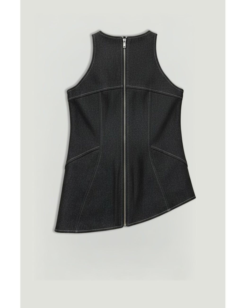 Nocturne Black Halter Neck Denim Bustier Top