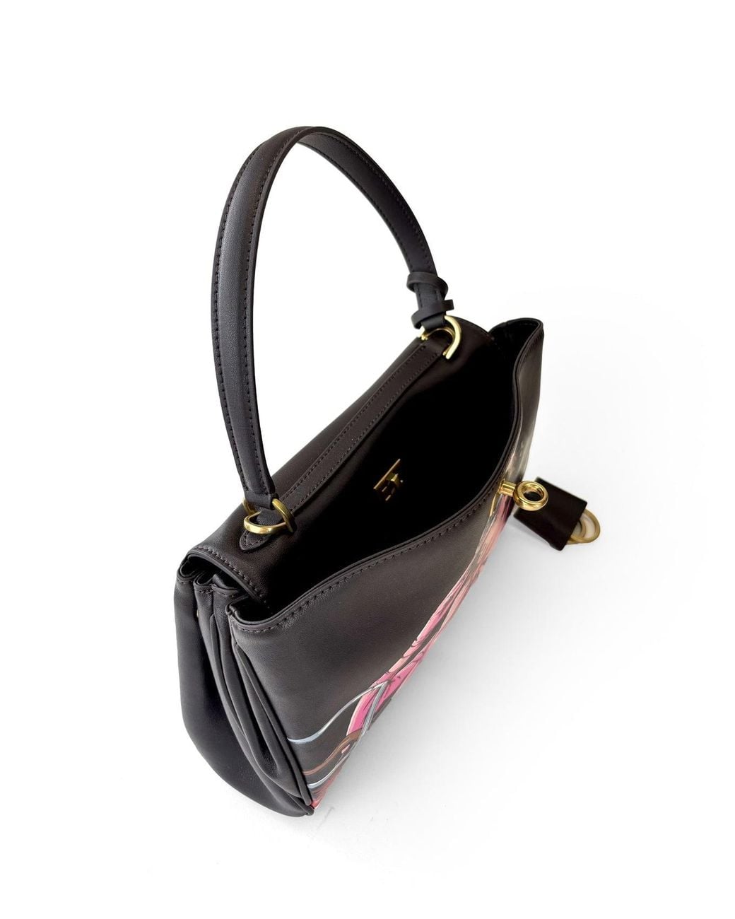 Maison Rubaiyat Brown Henriette Hand-Painted Leather Shoulder Bag – Retro Rally